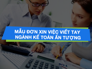 Tải xuống Mẫu đơn xin việc viết tay ngành kế toán ấn tượng